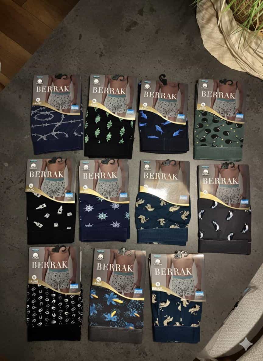 Erkek Karışık Renk ve Desenli Boxer 5'li Paket