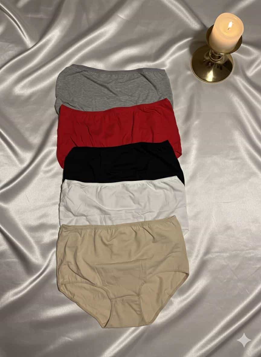 Kadın Büyük Beden Battal Çok Renkli Külot 5'li Paket