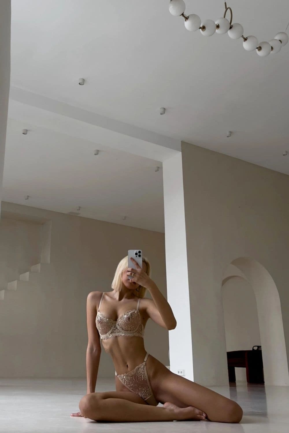 Velours Secrets Ten Rengi Işlemeli Brode Takım