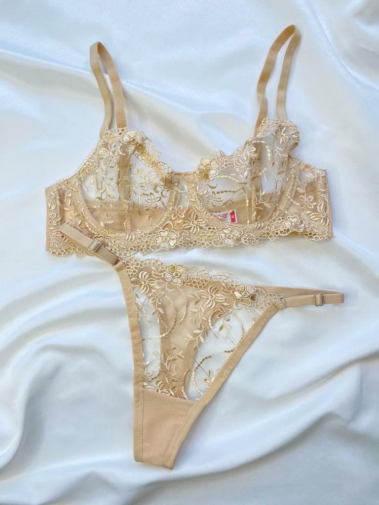 Velours Secrets Ten Rengi Işlemeli Brode Takım - 3